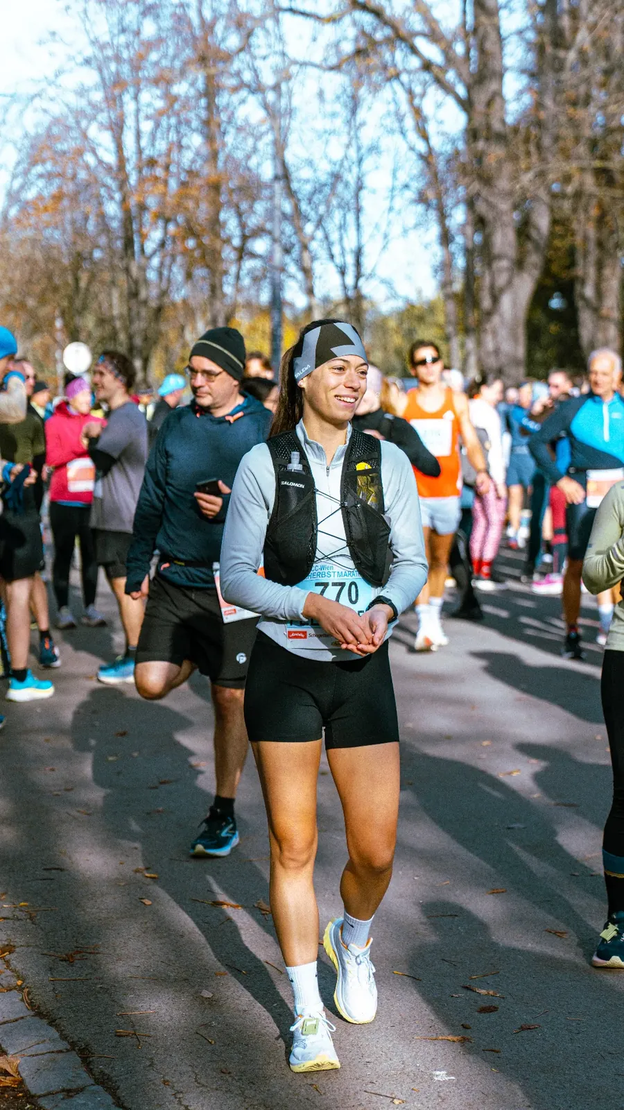 Runner in Autumn Marathon